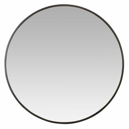 RICKI&APOSS RUGS Bali Modern Round Wall Mirror Gray - 40 in. RI2522614